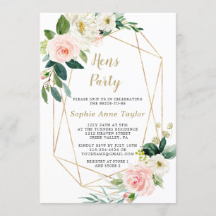 Invitation Charmant rose Floral Rose Gold Bachelorette Week-e