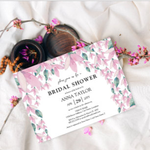 Invitation Charmant Wisteria Floral pour Enterrement de Vie d