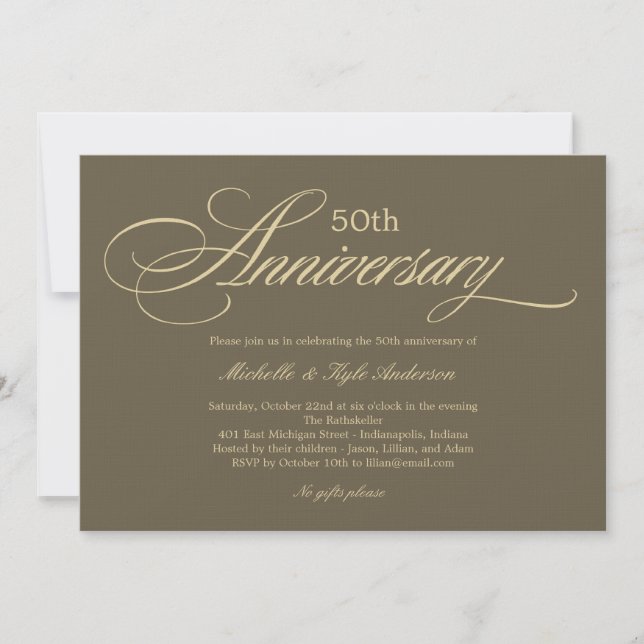 Invitation charmante de script pour anniversaire - (Devant)