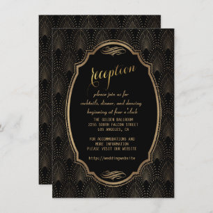 Invitation Charmante Gatsby Art Déco Réception De Mariage