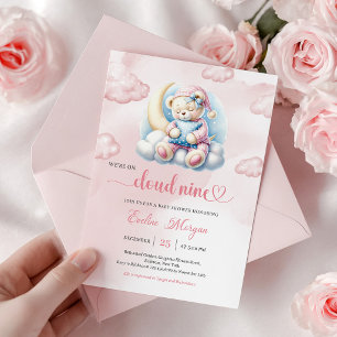 Invitation charmante pour Baby Shower Ourson dans