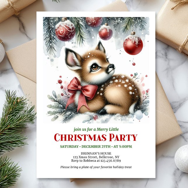 Invitation charmante pour les enfants de Noël scèn (Charming winter scene Christmas kids invitation digital download)
