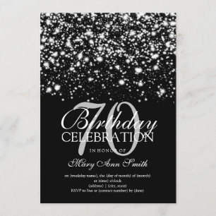 Invitation Charme de minuit de soixante-dixième argent
