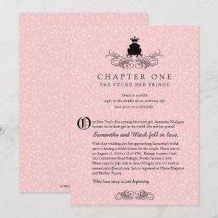 Invitation Charme du livre d'histoire   Fête des mariées