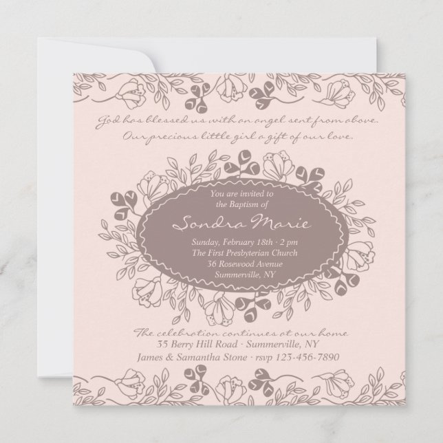 Invitation Charme Floral (Devant)