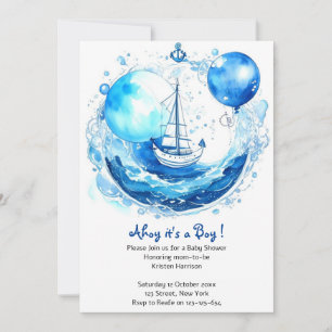 Invitation Charme nautique rustique : Baby shower garçon