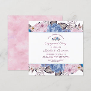 Invitation Charme parisien Fêtons l'Engagement Party