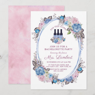 Invitation Charme Parisien Pop Fizz Clink Enterrement de Vie