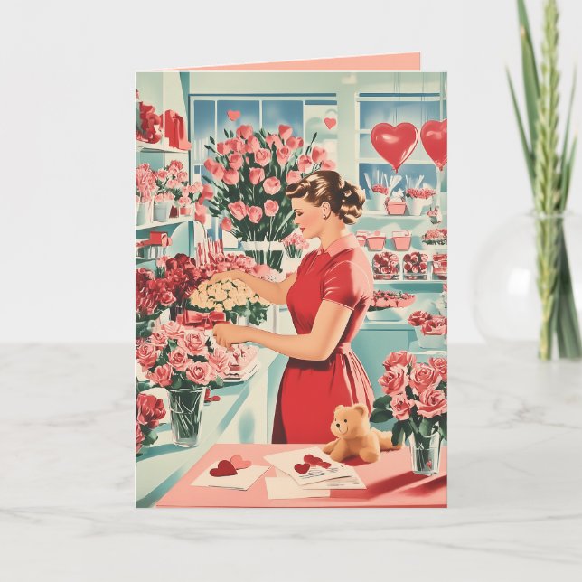 Invitation Charme Vintage Flower Shop (Devant)