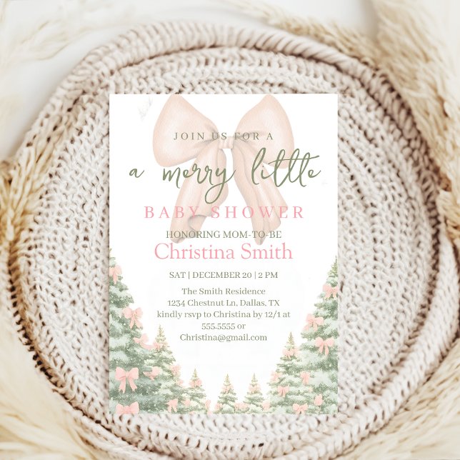 Invitation Charming Snowflake Baby Shower for Your Baby Girl (Créateur téléchargé)
