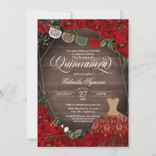 Invitation Charra Roses Rustiques Roses Parties scintillant R