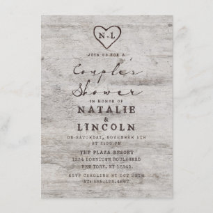 Invitation Charrettes sculptées Wedding shower de Rustic Coup