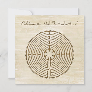 Invitation Chartres Labyrinthe - Symbole spirituel Antique 1