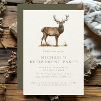 Chasse au cerf retraite élégante fête rustique