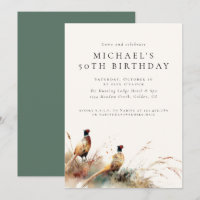 Chasse au faisan moderne pour anniversaire d'adult