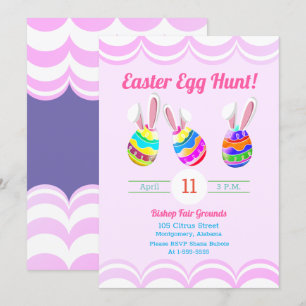 Invitation Chasse aux oeufs de Pâques