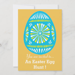 Invitation Chasse aux oeufs de Pâques Fête de Pâques à motif