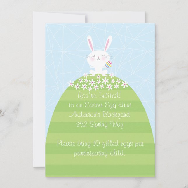 Invitation Chasse faite sur commande Inviatation à oeuf de (Devant)