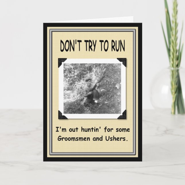 Invitation Chasse pour Groomsman / Usher ? (Devant)