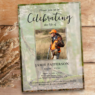Invitation Chasseur, Célébration de la vie de chasse, Photo d