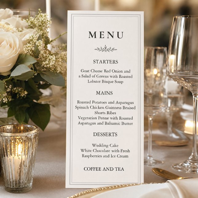 Invitation Chasseur de luxe vert | Menu élégant monogramme (Luxury Hunter Green | Elegant Monogram Menu Invitation)