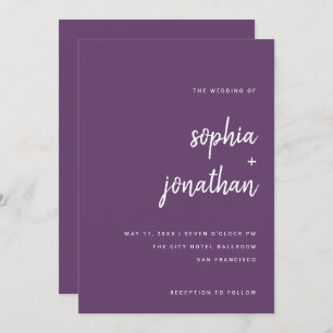 Invitation Châssis minimaliste moderne   MARIAGE