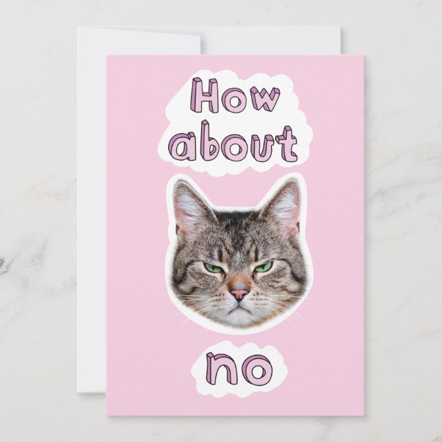 Invitation Chat agacé (Devant)