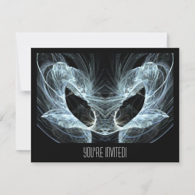 Invitation Chat Alien. Un Imaginaire Mystique Fractal. (Devant)