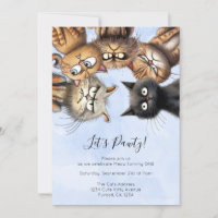 Chat Anniversaire Pawty Cute Personnalisé