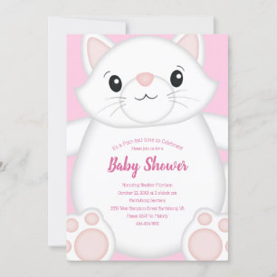 Invitation Chat Baby shower Kitty Rose