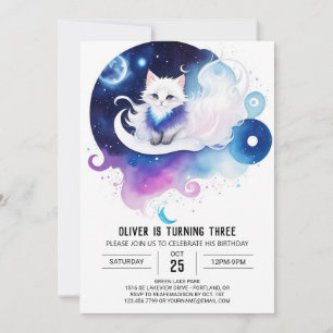 Invitation Chat Boho Anniversaire Moderne