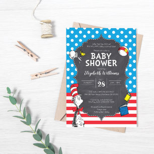 Invitation Chat dans le Baby shower de tableau de bord Casque