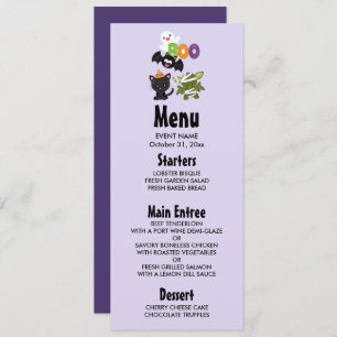 Invitation Chat de Cute Halloween, bat, mummy et ghost