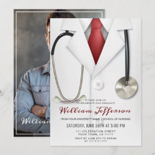 Invitation Chat de docteur blanc Ecole moderne de soins infir