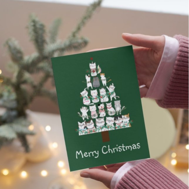 Invitation Chat de Noël Funny Tree (Créateur téléchargé)