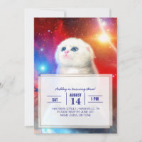 Chat en train de pleurer dans l'espace