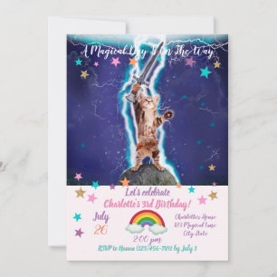 Invitation Chat guerrier tonnerre