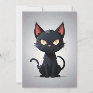Invitation Chat Halloween mignonne adorable Drôle animal cari