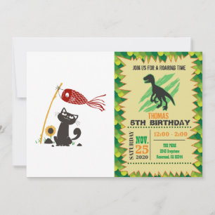 Invitation Chat heureux - Choisir la couleur arrière - plan