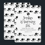 Invitation Chat Kitten Animal Paw Noir Blanc Anniversaire Fêt<br><div class="desc">Magasinez Adorable Minimalist Chat Invitations et fournitures de fête Conçu par Dream Big Digital Design</div>