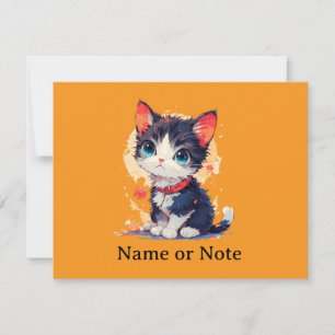 Invitation Chat mignon Kawaii pour les amoureux des chats, In