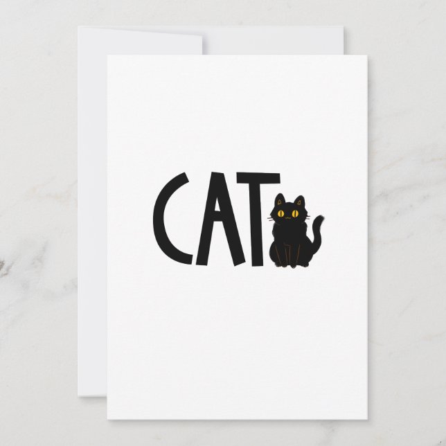 Invitation Chat noir (Devant)