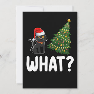 Invitation Chat Noir Ce Poussant Arbre De Noël Drôle