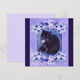 Invitation Chat smoking en noir et blanc, œuvre d'art de Rene