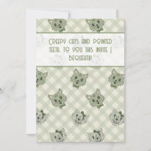 Chat vert effrayant Halloween