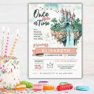 Invitation Château dans le ciel fête d'anniversaire