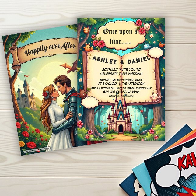Invitation Château de la forêt de conte de fées Mariage (Créateur téléchargé)
