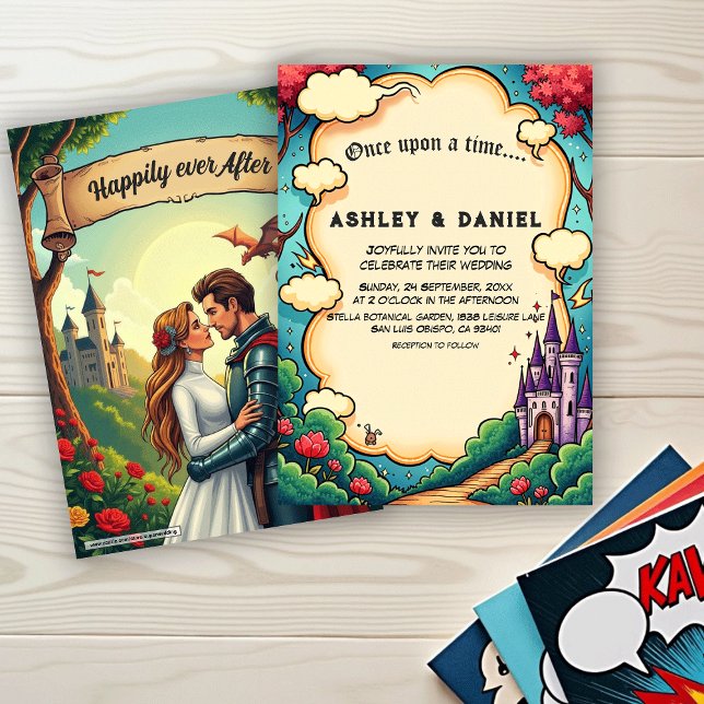Invitation Château de la Forêt Enchantée Mariage de Conte de  (Créateur téléchargé)