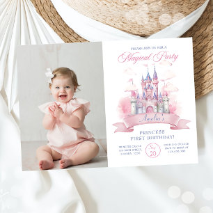 Invitation Château de la Princesse Magique 1er anniversaire P