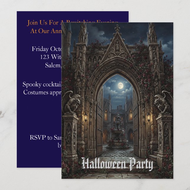 Invitation Château de la Rose Gothique (Devant / Derrière)